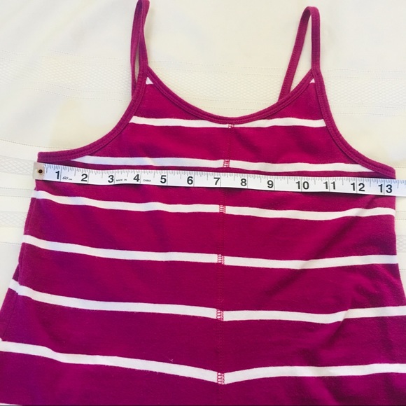 Old Navy Purple Stripes Shirt Long Tank Large Top - Picture 6 of 8